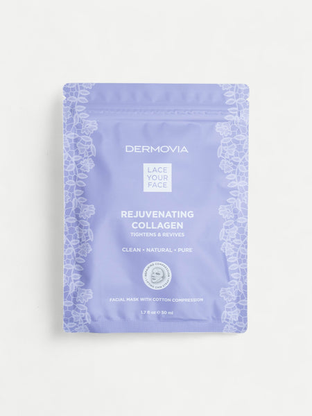 Dermovia Rejuvenating Collagen facial mask packaging on a white background
