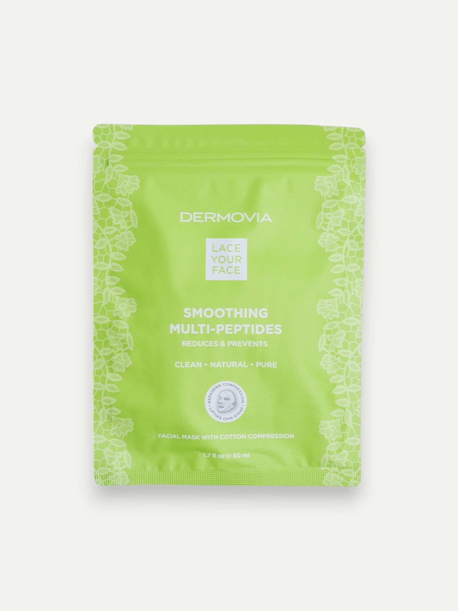 Green package of Dermovia Smoothing Multi-Peptides on a white background