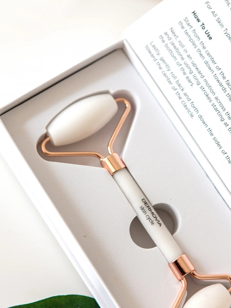 Skin Cycle 100% White Jade Roller