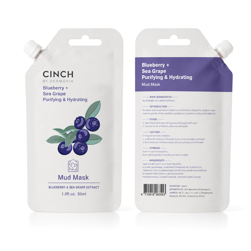 Mud Mask / Blueberry + Sea Grape Purifying & Hydrating